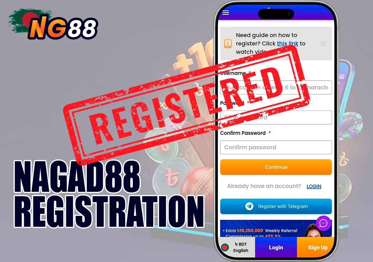Step-by-step guide on how to register and sign up at Nagad88.